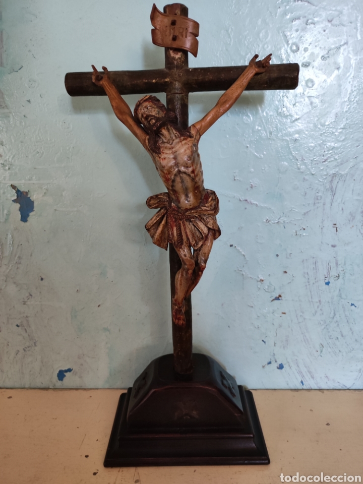 Antig&uuml;edades: Cristo barroco s. XVIII - Foto 1