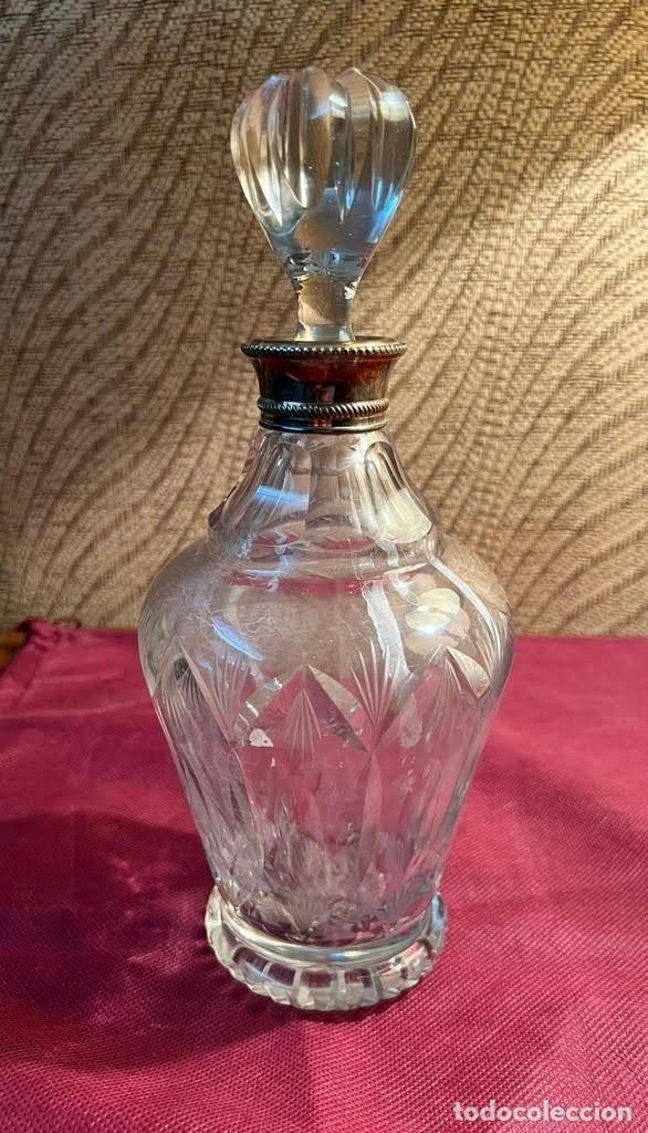 Antig&uuml;edades: Botella cristal tallado y plata - Foto 1