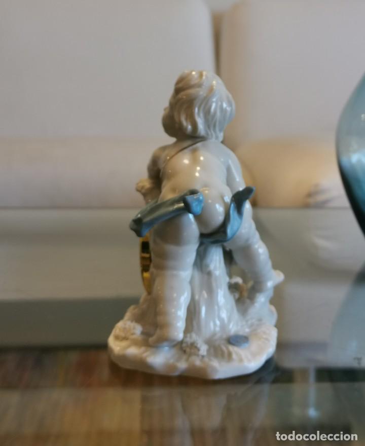 Antig&uuml;edades: RELOJ CON QUERUBIN DE PORCELANA DE ALGORA - Foto 2