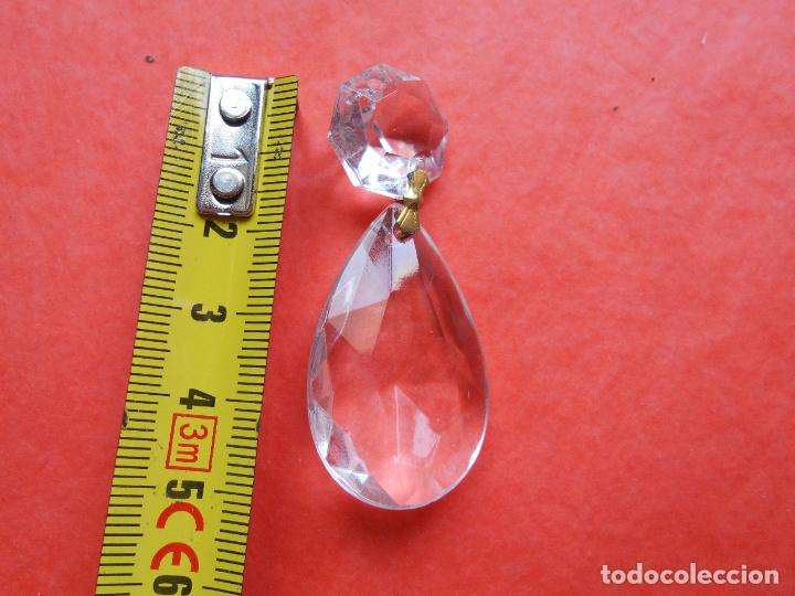 Antiguidades: PIEZA CRISTAL LAGRIMA ARA&Ntilde;A REPARACION VIDRIO LAMPARA