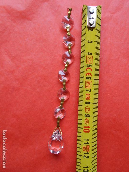 Oggetti Antichi: PIEZA CRISTAL LAGRIMA ARA&Ntilde;A REPARACION VIDRIO LAMPARA