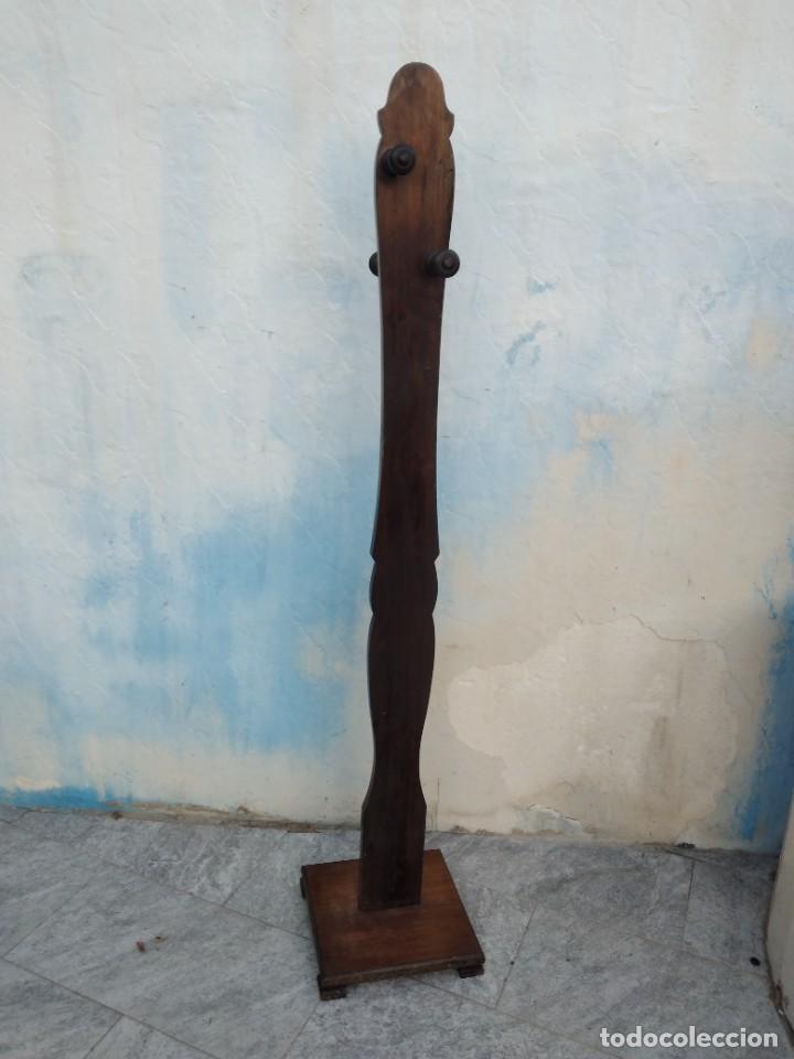 Antig&uuml;edades: ANTIGUO PERCHERO DE PIE DE MADERA NOBLE. - Foto 2