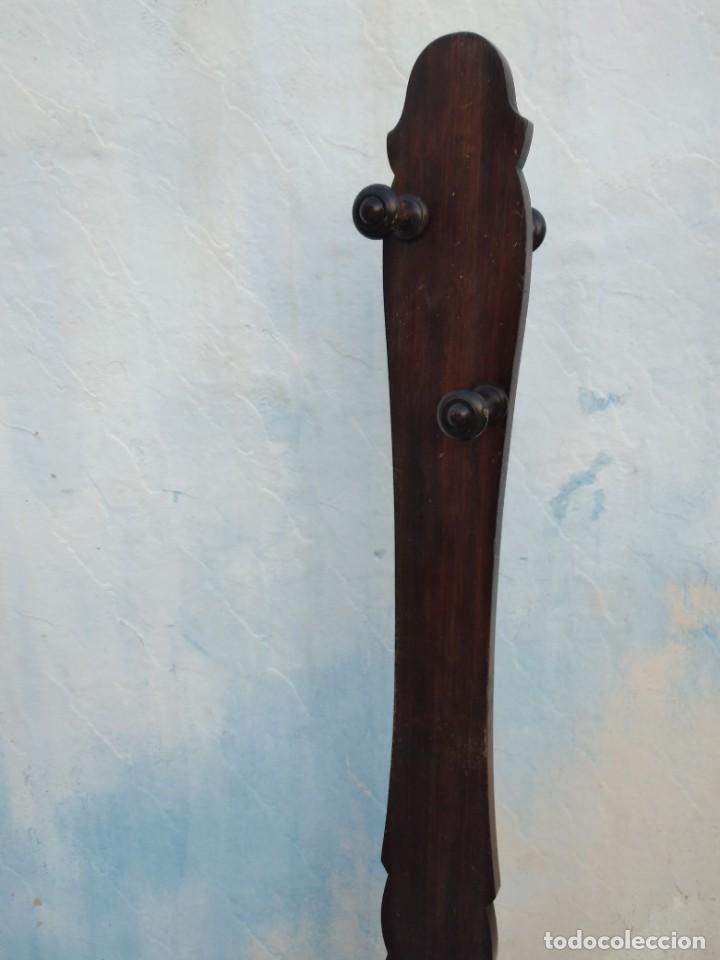 Antig&uuml;edades: ANTIGUO PERCHERO DE PIE DE MADERA NOBLE. - Foto 8