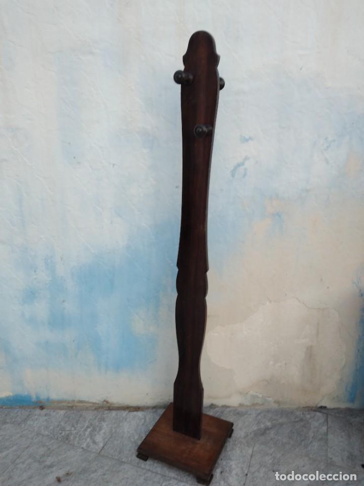 Antig&uuml;edades: ANTIGUO PERCHERO DE PIE DE MADERA NOBLE. - Foto 9