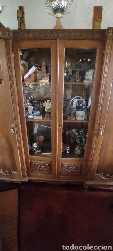 Antig&uuml;edades: Conjunto de despacho madera de casta&ntilde;o - Foto 5