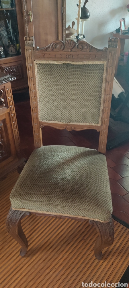 Antig&uuml;edades: Conjunto de despacho madera de casta&ntilde;o - Foto 7