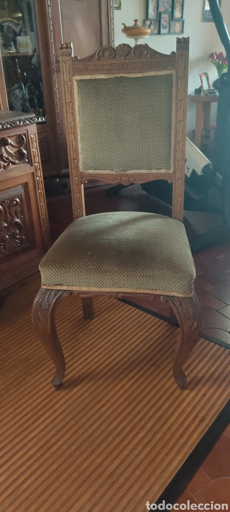 Antig&uuml;edades: Conjunto de despacho madera de casta&ntilde;o - Foto 9