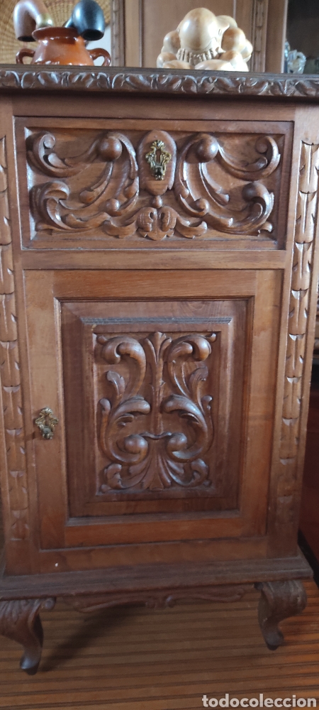 Antig&uuml;edades: Conjunto de despacho madera de casta&ntilde;o - Foto 12