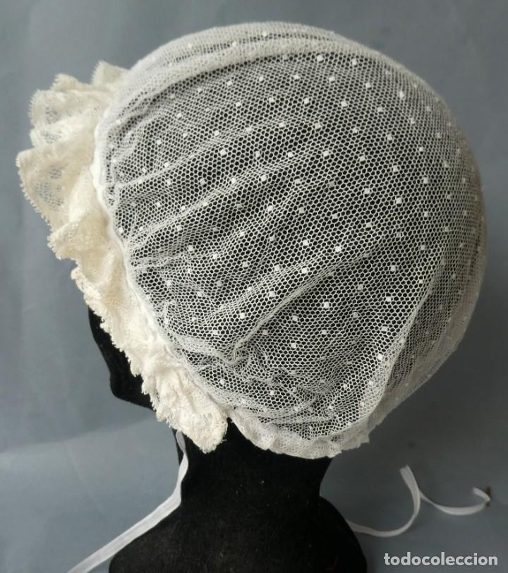 Antig&uuml;edades: ANTIGUO GORRO DE ENCAJE PPIO.S.XX - Foto 2