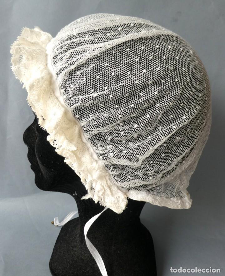 Antig&uuml;edades: ANTIGUO GORRO DE ENCAJE PPIO.S.XX - Foto 4