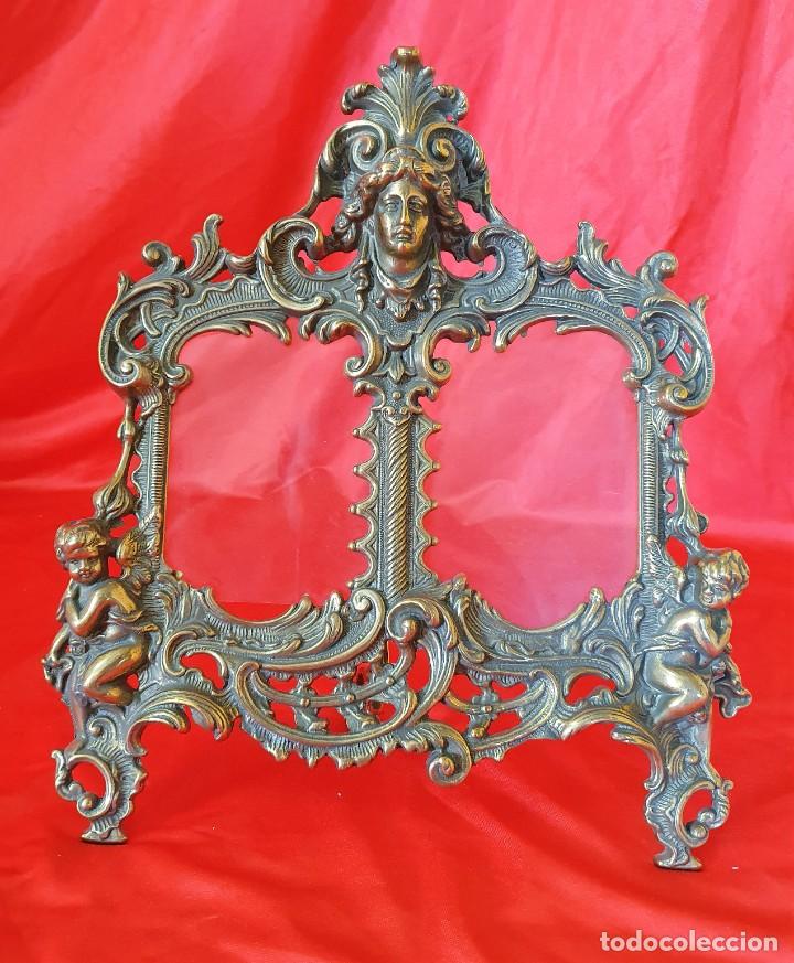 Antig&uuml;edades: PORTAFOTOS DE BRONCE - Foto 2
