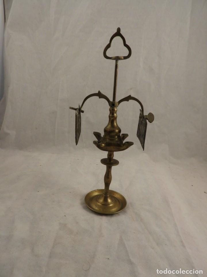 Antig&uuml;edades: VELON PEQUE&Ntilde;O DE BRONCE COMPLETO - Foto 2