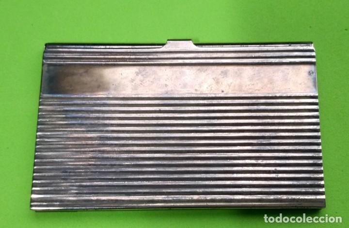 Antig&uuml;edades: PORTATARJETAS PLATEADO - Foto 1