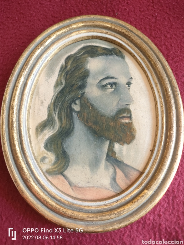 Antig&uuml;edades: Cuando de Cristo co marco de madera en dorado - Foto 1
