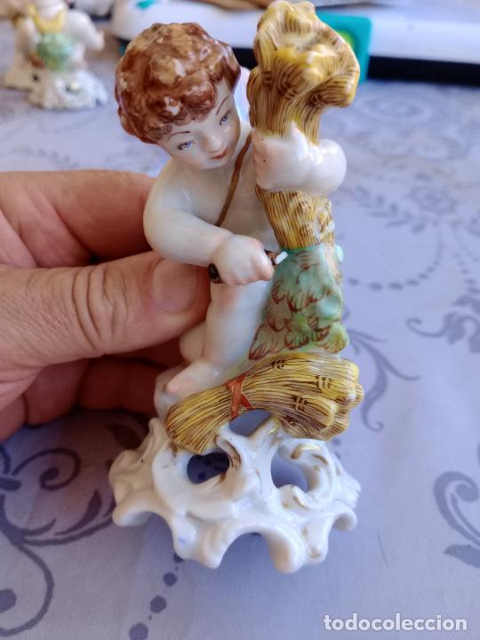 Antiquit&auml;ten: EXCELENTE FIGURA DE PORCELANA NI&Ntilde;O QUERUB&Iacute;N BONITOS DETALLES SALVADOR MALLOL ESTACIONES SIEGA