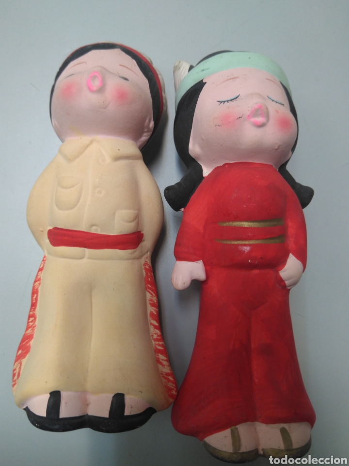 Antig&uuml;edades: 2 figuras pareja Indios - Foto 3