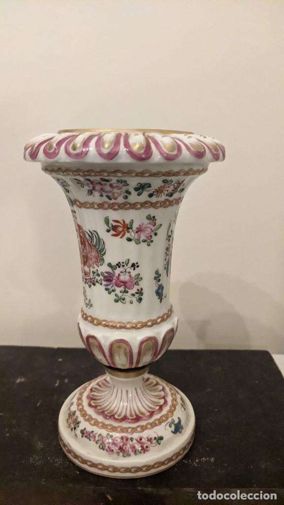 Antig&uuml;edades: FLORERO PORCELANA M PARIS - Foto 4