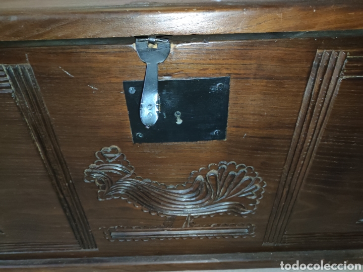 Antig&uuml;edades: Arca tallada roble - Foto 4