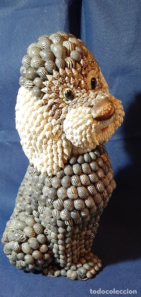 Antig&uuml;edades: Figura perro de conchas y caracolas - Foto 5