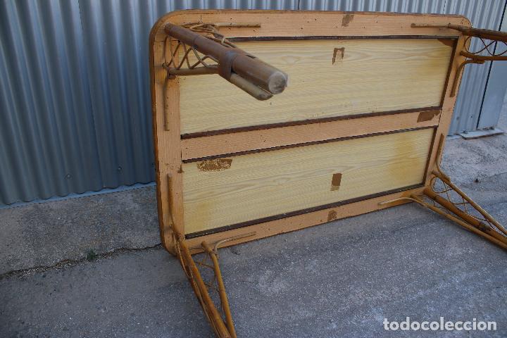 Antig&uuml;edades: MESA RECTANGULAR DE MIMBRE Y CERAMICA MEDITERRANEO - Foto 2