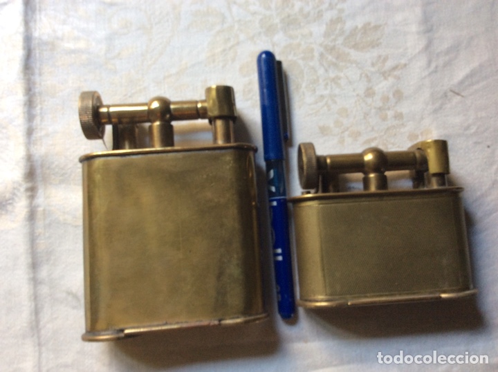 Antig&uuml;edades: Lote dos encendedores de mesa - Foto 2