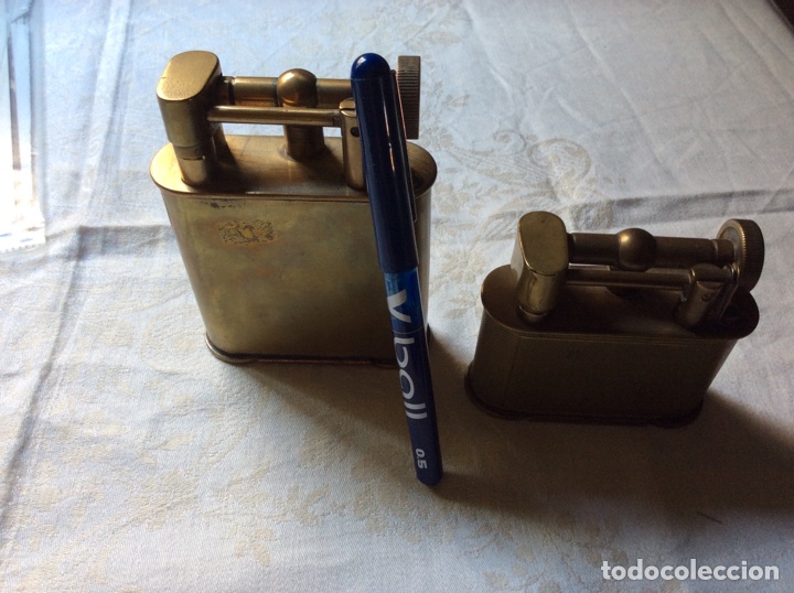 Antig&uuml;edades: Lote dos encendedores de mesa