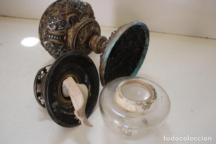 Antig&uuml;edades: antiguo quinqu&eacute; de calamina - Foto 2