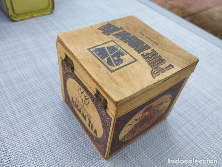 Antig&uuml;edades: Original caja de te hind&uacute; de madera - Foto 1