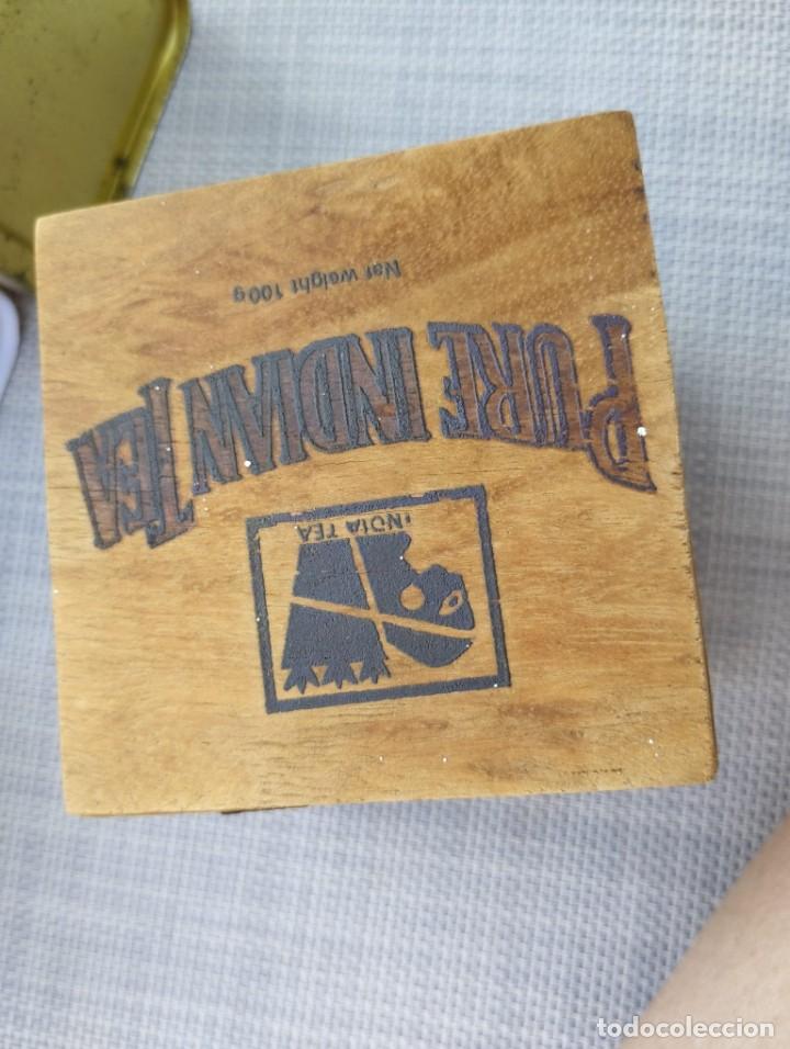Antig&uuml;edades: Original caja de te hind&uacute; de madera - Foto 3