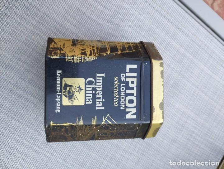 Antig&uuml;edades: caja de te Lipton exagonal, dise&ntilde;o original - Foto 1
