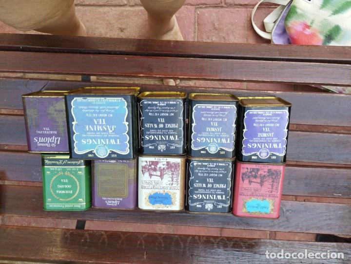 Antig&uuml;edades: cajas de te de hojalata - Foto 1