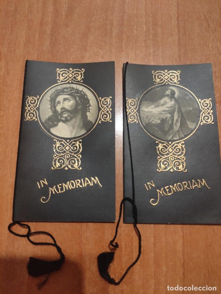 Antig&uuml;edades: 2 antiguas tarjetas mortuorias