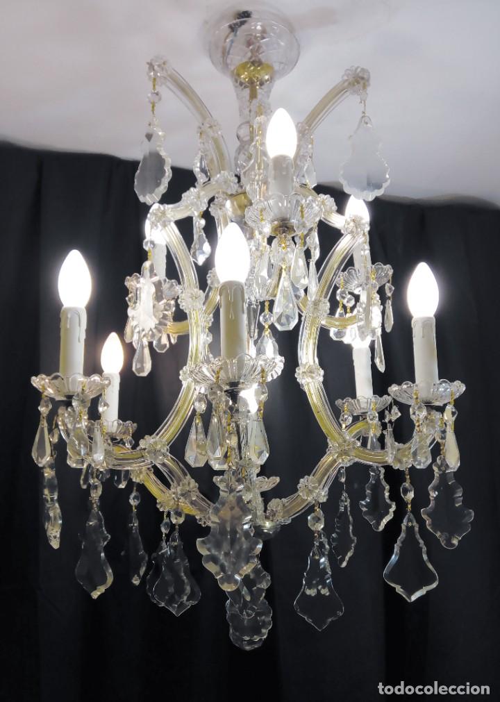lámpara de techo antigua, estilo maria theresa - Compra venta en ...
