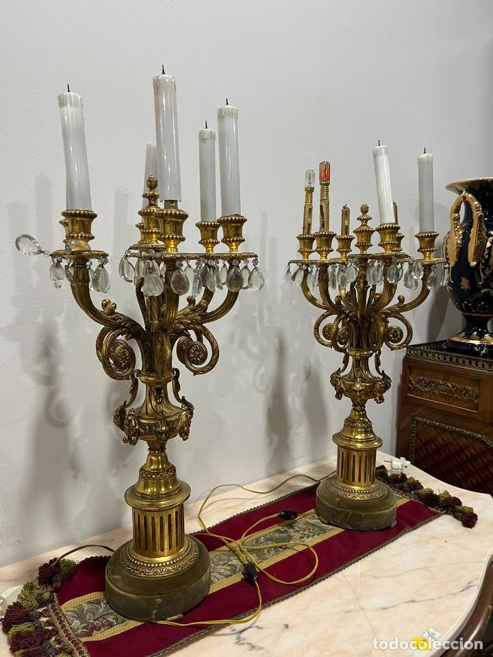 Antig&uuml;edades: Antiguos candelabros de &eacute;poca - Foto 2