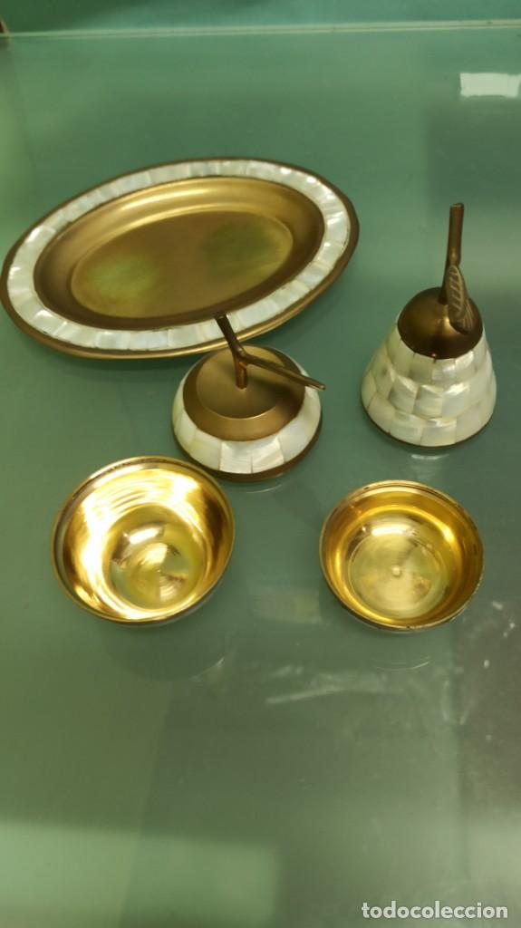 Antig&uuml;edades: PERA Y MANZANA EN BRONCE CON INCRUSTACIONES N&Aacute;CAR - Foto 7