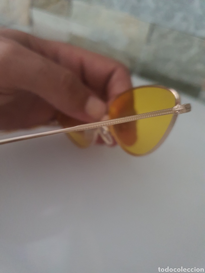 Antig&uuml;edades: Gafas vintage cristal amarillo - Foto 3