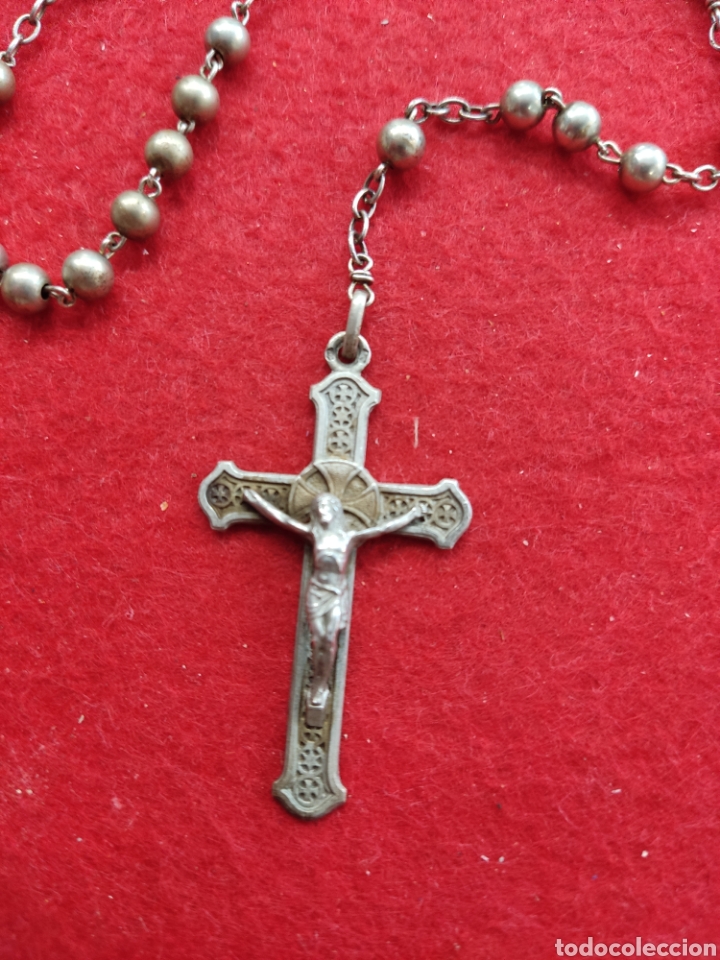 Antig&uuml;edades: Rosario de plata 42cm - Foto 2