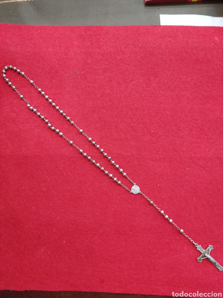 Antig&uuml;edades: Rosario de plata 42cm - Foto 4