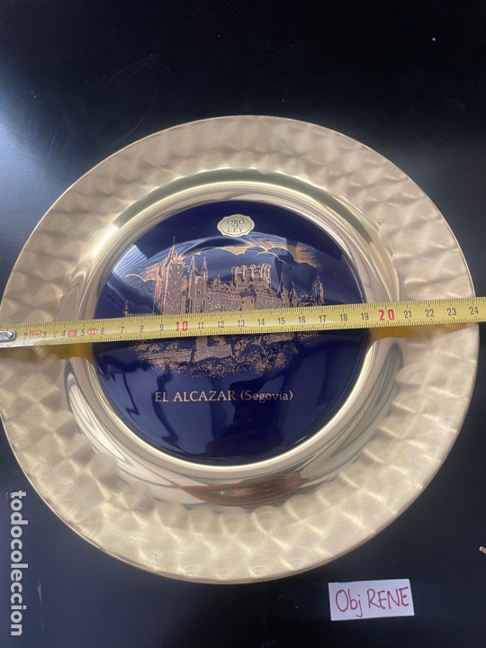 Antig&uuml;edades: Plato Alc&aacute;zar oro - Foto 2