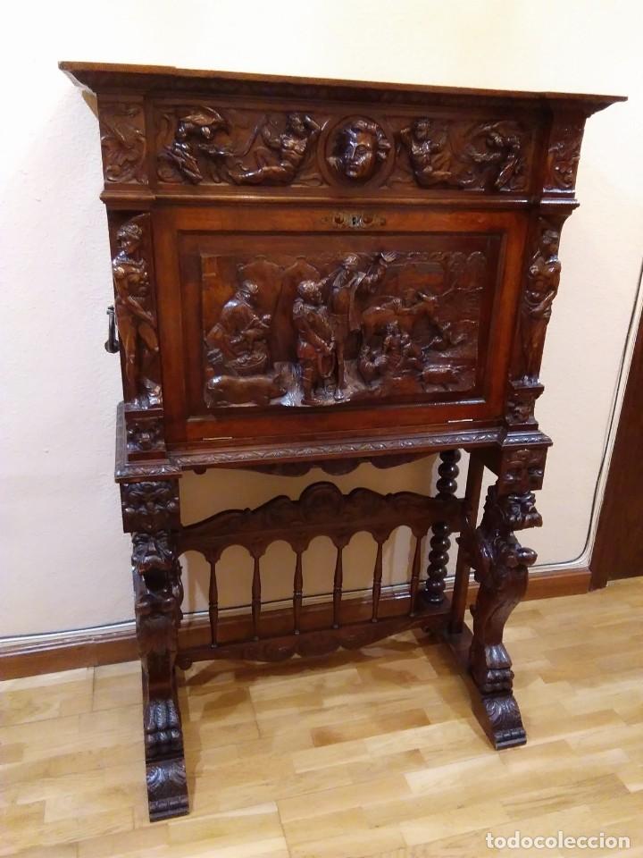 Antig&uuml;edades: Bargue&ntilde;o estilo Renacentista, talla escena del Quijote