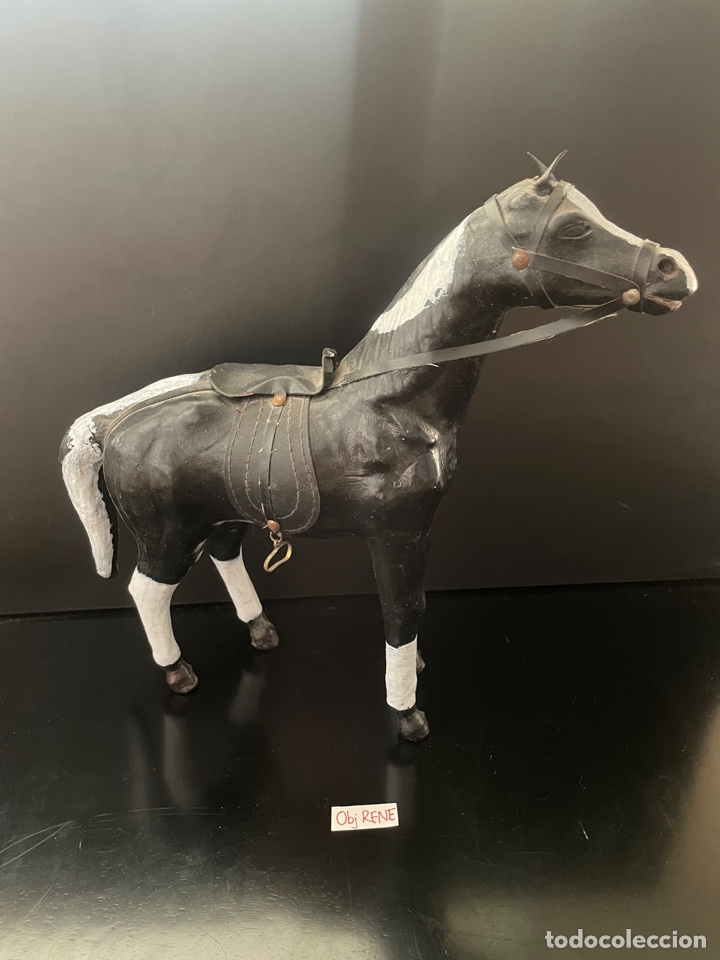 Antig&uuml;edades: CABALLO EQUITACION PAPEL MACHE - Foto 1