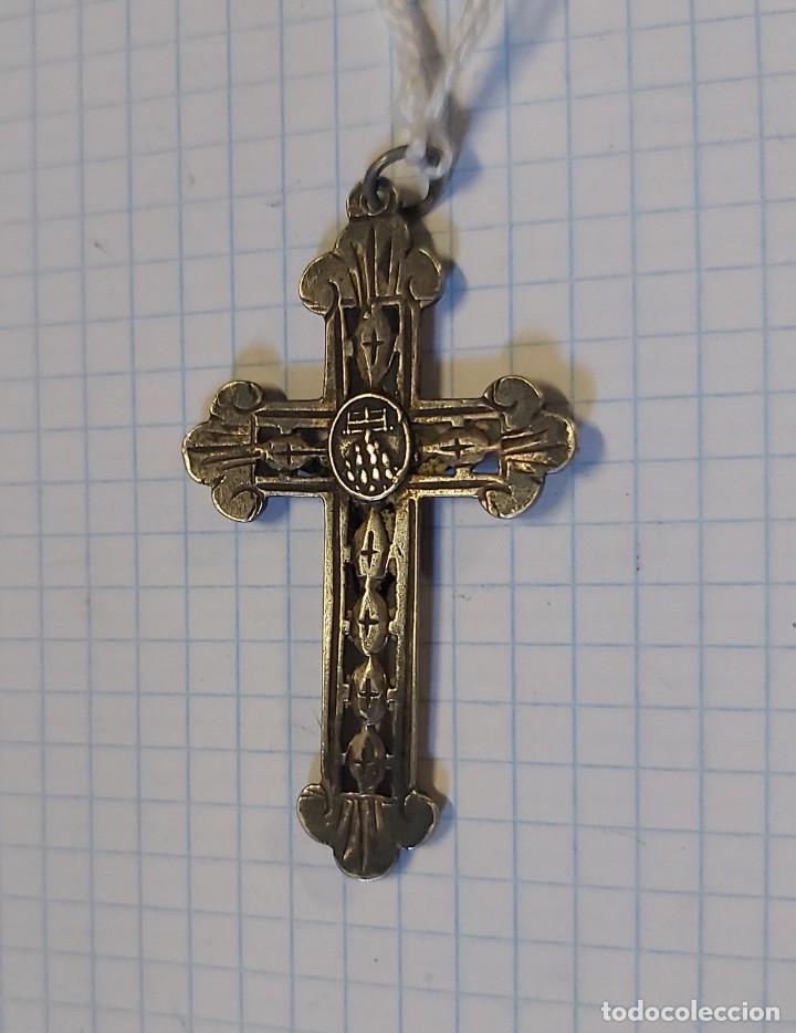 Antig&uuml;edades: Crucifijo de plata, 4,5 cm - Foto 2