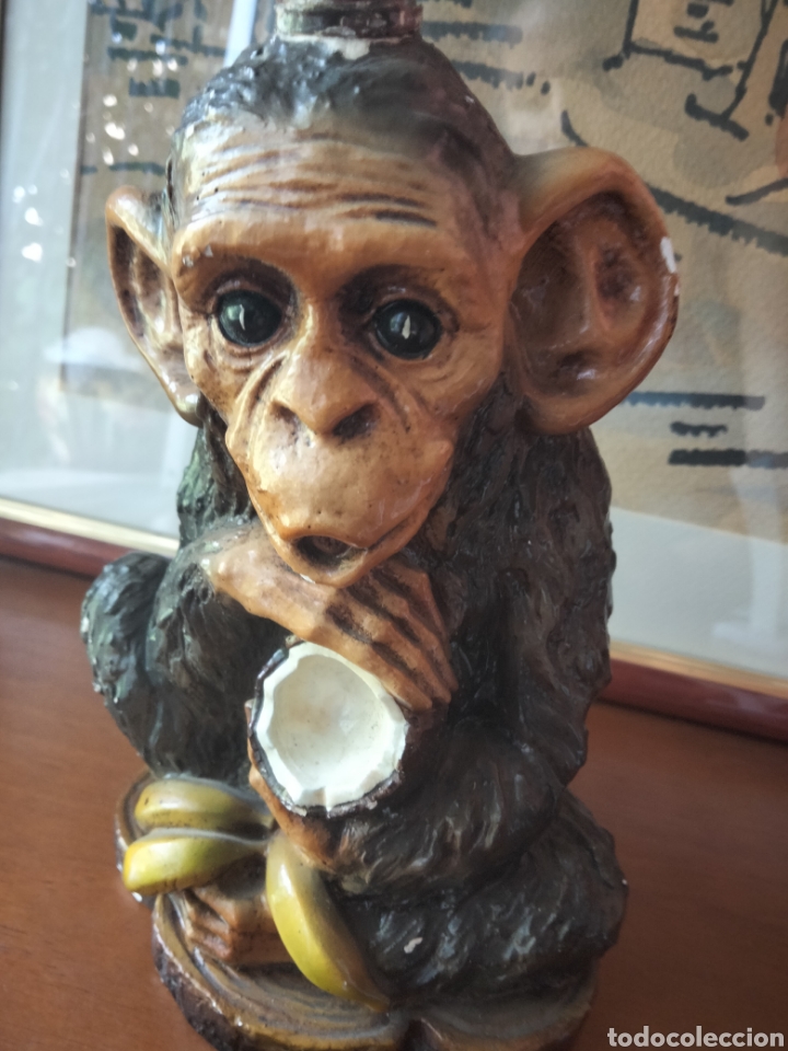 Antig&uuml;edades: BOTELLA BRANDY ART MONA CHIMPACE botella mono de coleccion - Foto 6