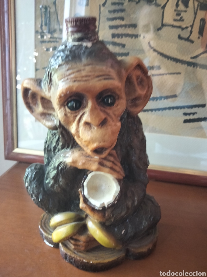 Antig&uuml;edades: BOTELLA BRANDY ART MONA CHIMPACE botella mono de coleccion - Foto 1