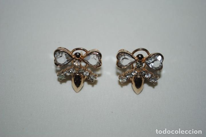 Antig&uuml;edades: ZALSILLOS DE PLATA DORADA CON FORMA DE CORAZONES . - Foto 2