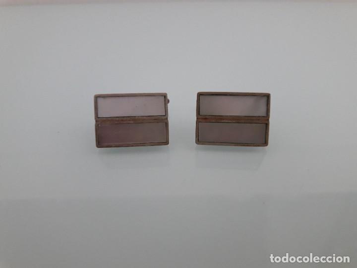 Antig&uuml;edades: ANTIGUOS GEMELOS DE NACAR - FORMA RENTANGULAR - VINTAGE - Foto 2