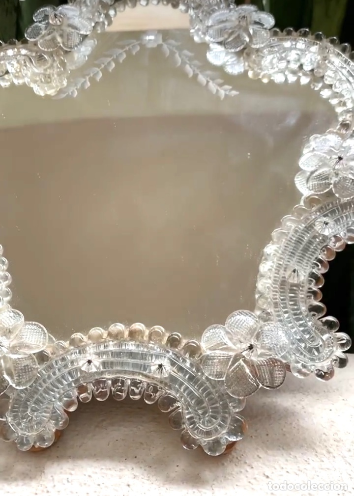 Antig&uuml;edades: ESPEJO VENECIANO. CRISTAL DE MURANO - Foto 4