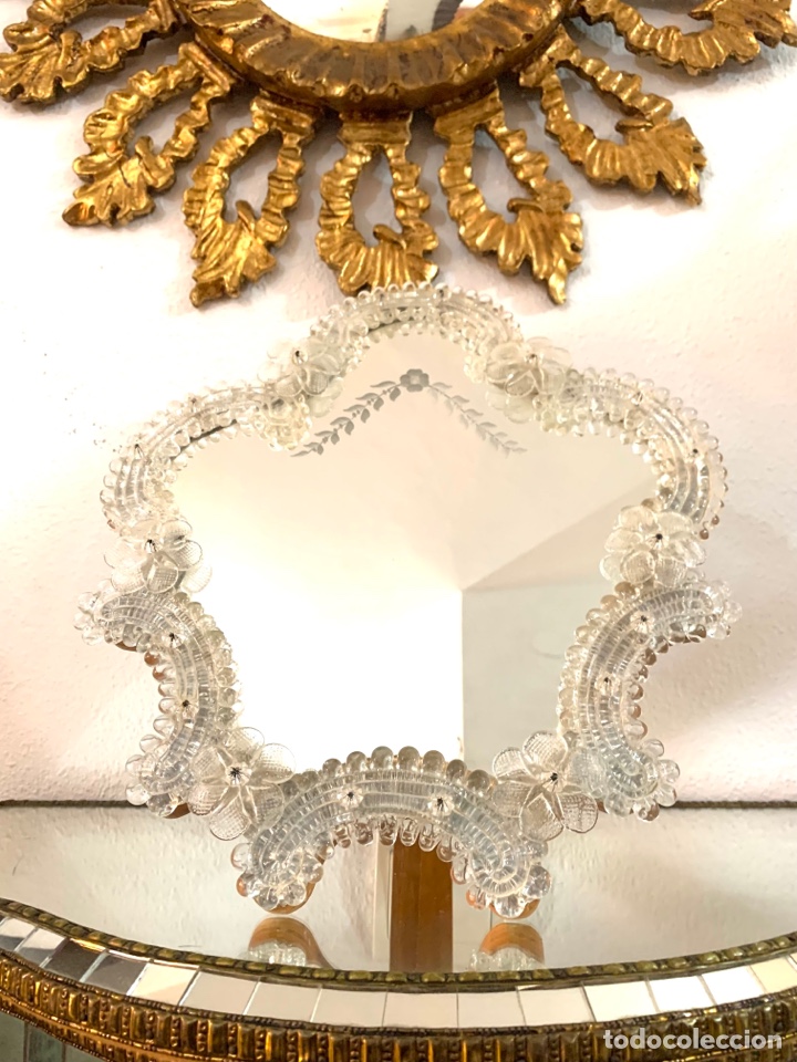 Antig&uuml;edades: ESPEJO VENECIANO. CRISTAL DE MURANO - Foto 11