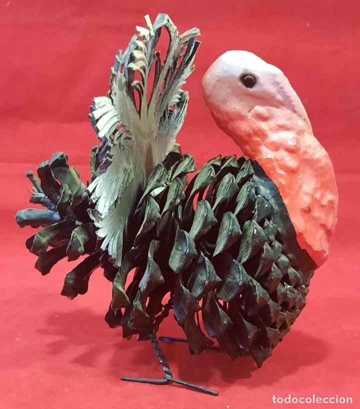 Oggetti Antichi: PAVO DECORATIVO . REALIZADO CON PI&Ntilde;A A&Ntilde;OS 20/30