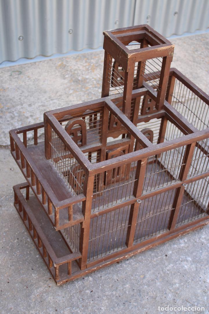 Antig&uuml;edades: jaula de madera casera - Foto 2
